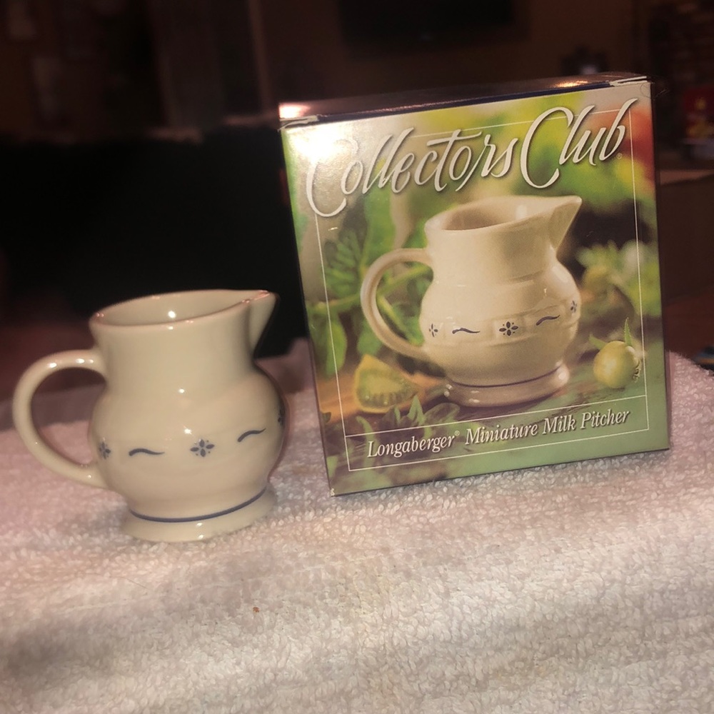 Longaberger’s Collector’s Club mini milk pitcher